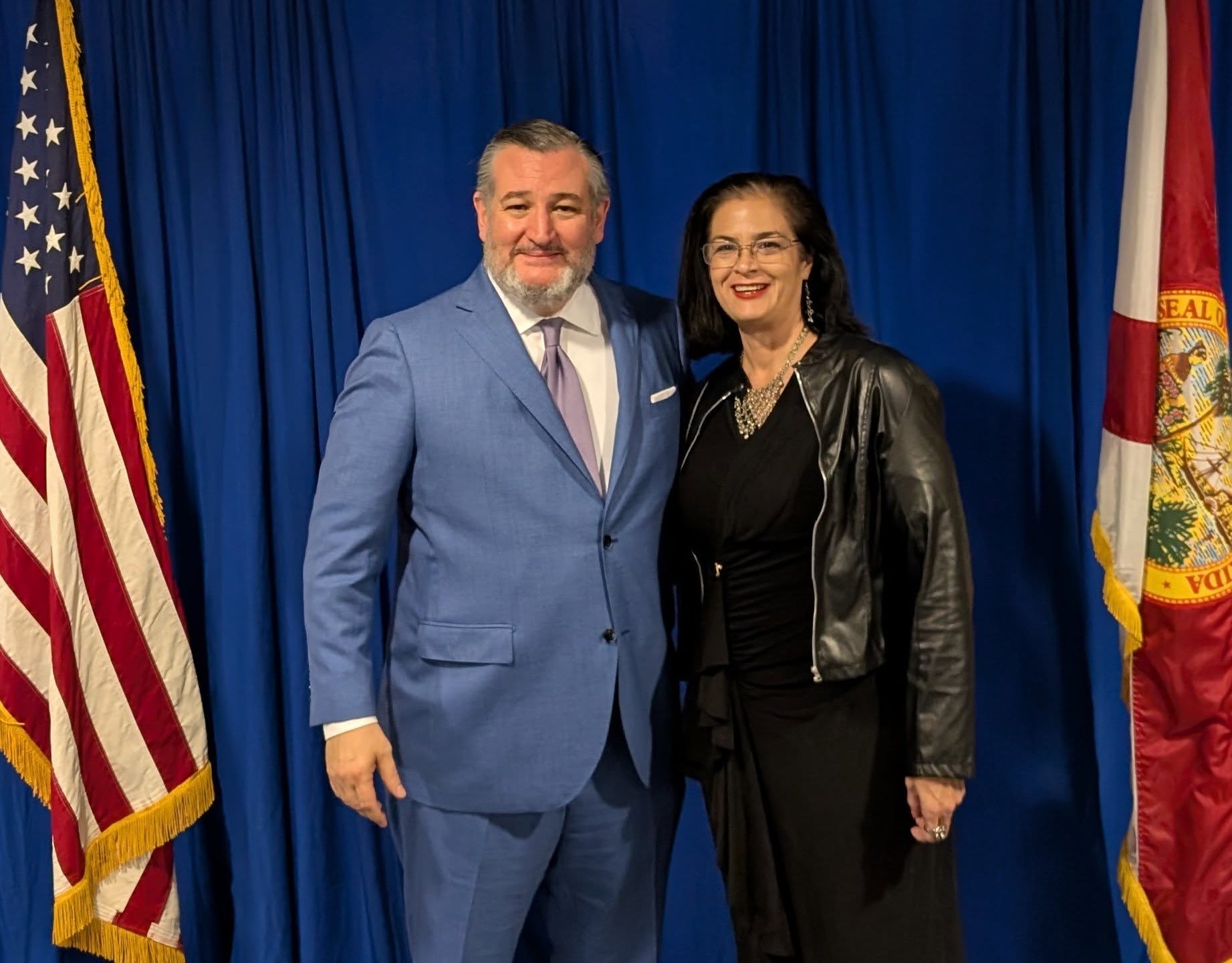 Barbara Casanova with Senator Ted Cruz